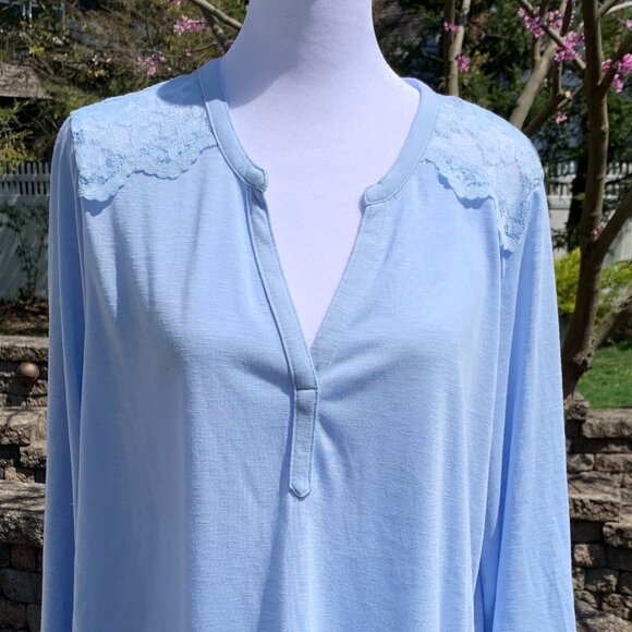 FIRM PRICE H&M Lace Shoulder 3/4 Sleeve Top Blouse - Picture 3 of 13